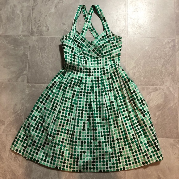 Calvin Klein | Dresses | Green Polka Dot Ck Dress | Poshmark